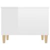 vidaXL Coffee Table High Gloss White 60x44.5x45 cm Engineered Wood