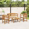 vidaXL Garden Rose Lounge Set 4 pcs Natural Solid Acacia Wood