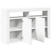 vidaXL Sideboard with LED Lights White 115.5x30x75 cm