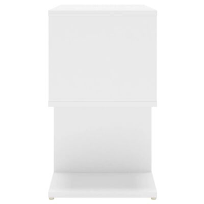 vidaXL Bedside Cabinet White 50x30x51.5 cm Engineered Wood