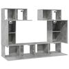 vidaXL 6 Piece TV Cabinet Set Concrete Grey Engineered Wood