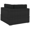vidaXL 3 Piece Garden Sofa Set with Cushions Poly Rattan Black