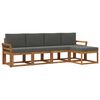 vidaXL Outdoor Sofa Set 5 pcs Natural and Anthracite