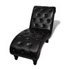 vidaXL Chaise Longue Brown Faux Leather