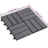 vidaXL Decking Tile 10 pcs Grey 30 x 30 cm Acacia Hardwood