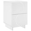 vidaXL Bedside Cabinet White 33.5 x 34.5 x 50 cm Engineered Wood