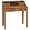vidaXL Writing Desk Natural 89.5 x 49.5 x 100 cm Solid Teak Wood
