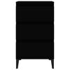vidaXL Bedside Cabinet Black 40x35x70 cm Engineered Wood