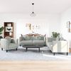 vidaXL 2 Piece Sofa Set with Pillows Dark Grey Velvet