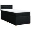 vidaXL Box Spring Bed with Mattress Black King Single Fabric