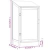 vidaXL Garden Shed Anthracite 55x52x112 cm Solid Wood Fir
