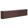 vidaXL Garden Raised Bed Galvanised Steel 332x40x68 cm Brown
