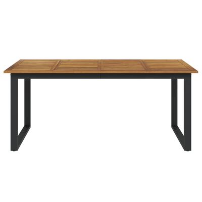 vidaXL Garden Table with U-shaped Legs 180x90x75 cm Solid Wood Acacia