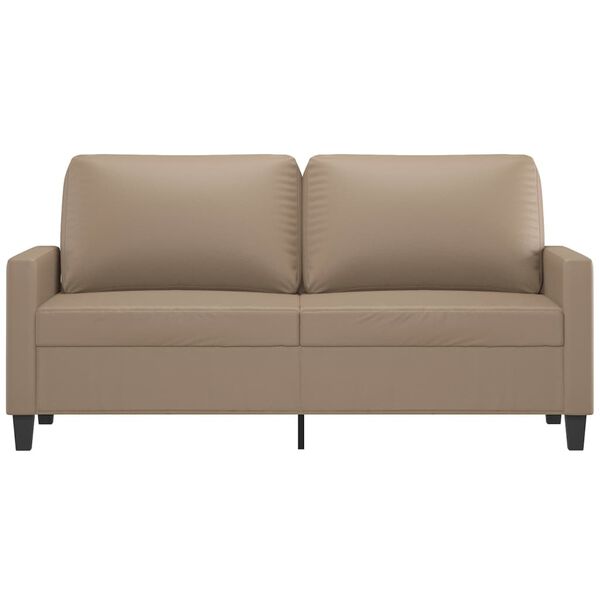 vidaXL 2-Seater Sofa Cappuccino 140 cm Faux Leather