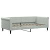 vidaXL Daybed with Trundle without Mattress Light Grey 90x190 cm