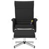 vidaXL Massage Recliner Chair with Footstool Black Faux Leather
