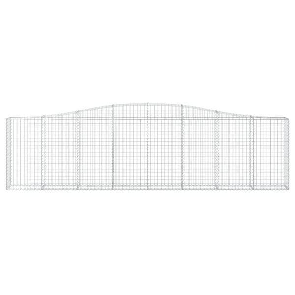 vidaXL Arched Gabion Baskets 3 pcs 400x30x100/120 cm Galvanised Iron