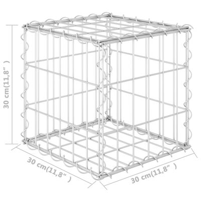 vidaXL Cube Gabion Raised Bed Steel Wire 30x30x30 cm