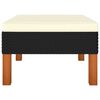 vidaXL Footstool Poly Rattan and Solid Eucalyptus Wood