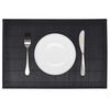 6 Bamboo Placemats 30 x 45 cm Black