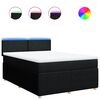 vidaXL Box Spring Bed with Mattress Dark Grey Double Fabric