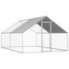 vidaXL Chicken Cage | Silver | Galvanised Steel | Durable | Chicken Cage