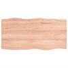 vidaXL Table Top Light Brown 80x40x(2-6) cm Treated Solid Wood Live Edge