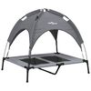 vidaXL Dog Bed with Canopy Anthracite Oxford Fabric and Steel