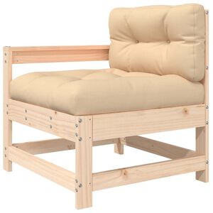 vidaXL Garden Chair with Cushions Solid Wood Pine