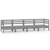 vidaXL 4 Piece Garden Lounge Set Grey Solid Pinewood