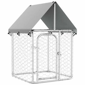 vidaXL Outdoor Dog Kennel with Roof 100x100x150 cm