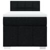 vidaXL Box Spring Bed with Mattress Black King Single Fabric