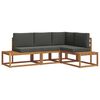 vidaXL 4 pcs Outdoor Sofa Set Solid Acacia Wood and Polyester