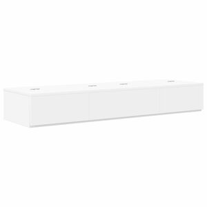 vidaXL Studio Desk White 130 x 40 x 19.5 cm Engineered Wood