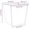 vidaXL Garden Planter Black 40x40x40 cm Steel