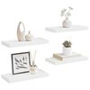 vidaXL Floating Wall Shelves 4 pcs White 50x23x3.8 cm MDF