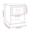 vidaXL Bedside Cabinets 2 pcs High Gloss White 39x39x47.5 cm Engineered Wood