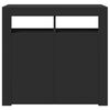 vidaXL Sideboard with LED Lights Black 80x35x75 cm
