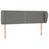 vidaXL Headboard with Ears Dark Grey 147 cm Fabric