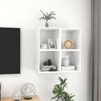 vidaXL Wall Cabinets 4 pcs High Gloss White 37x37x37 cm Engineered Wood