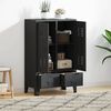 vidaXL Wardrobe Metal Industrial Style 67x35x107 cm Black