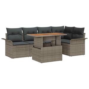 vidaXL Garden Sofa Set 6 pcs Grey