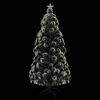 vidaXL Pre-lit Christmas Tree Green and White 180 cm Fibre Optic