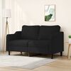vidaXL 2-Seater Sofa Black 140 cm Fabric