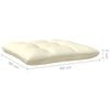 vidaXL Garden Footstool with Cream Cushion Honey Brown Solid Pinewood