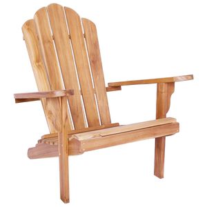 vidaXL Garden Adirondack Chair Natural Solid Teak Wood