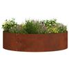 vidaXL Planter Ring 5 pcs Brown 80 x 80 x 20 cm Weathering Steel