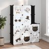 vidaXL Cube Storage Cabinet for Kids with 10 Cubes Black PP