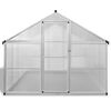 vidaXL Reinforced Aluminium Greenhouse with Base Frame 6.05 m²