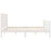 vidaXL Bed Frame without Mattress White King Size Solid Wood Pine